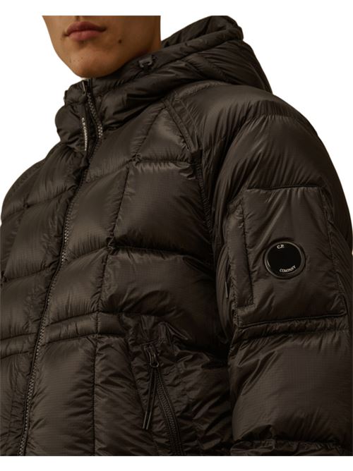 Giaccone da uomo in tessuto tecnico immbottito di piuma d'oca, colore nero C.P. COMPANY | OW002A110416A999
